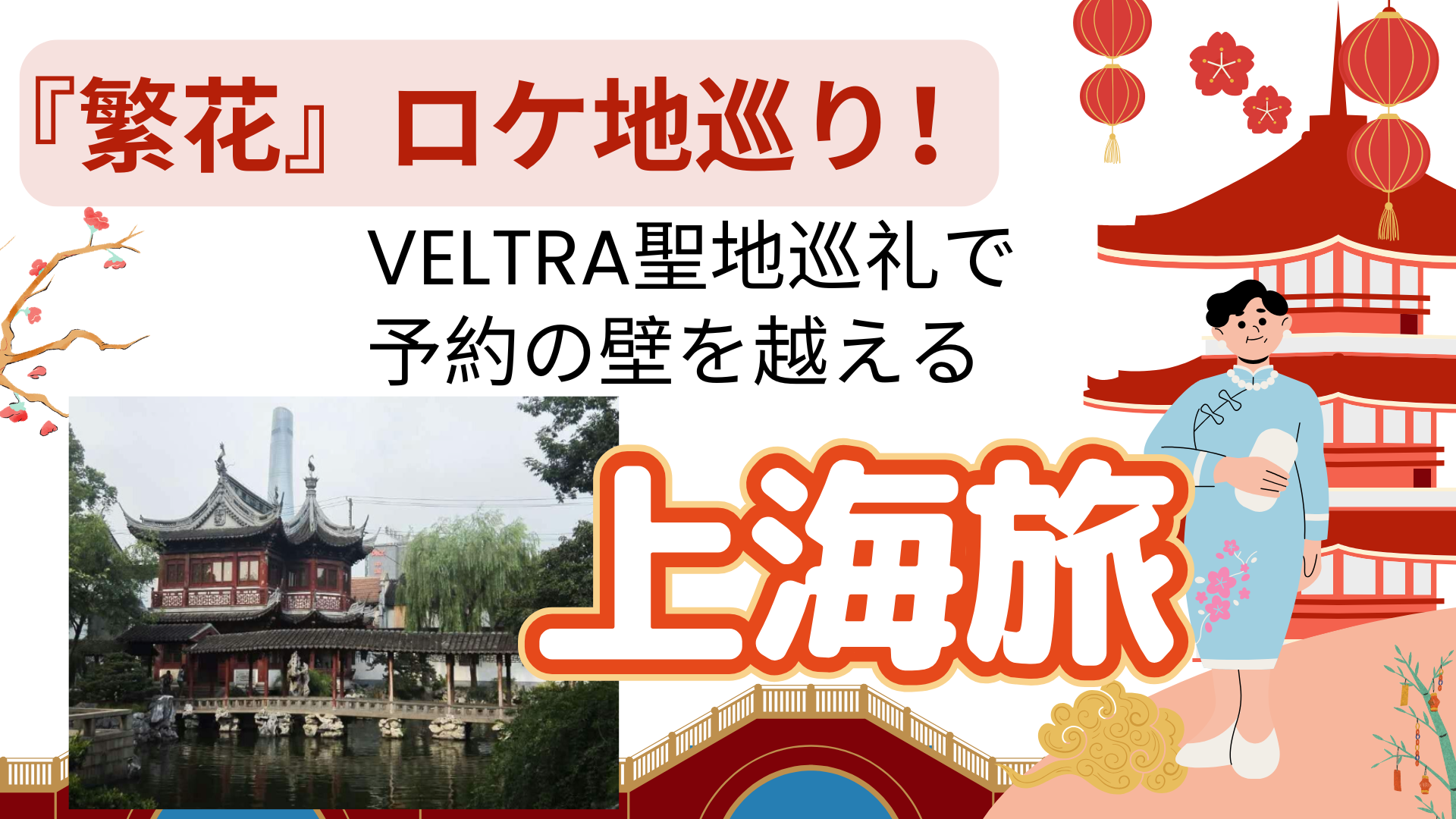 White and Red Illustrative Traveling to China Presentation 6