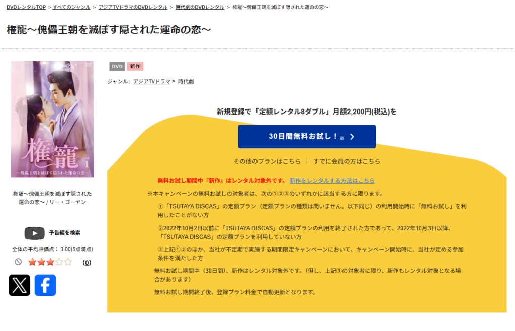 短編ドラマや未配信作のレンタル開始日はいつ