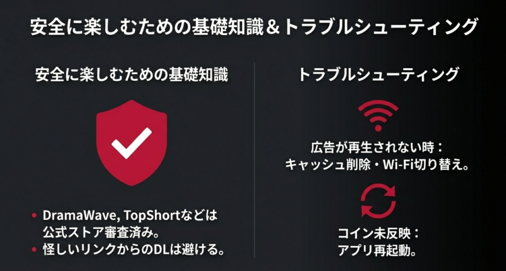 アプリの安全性と不具合時の対処法