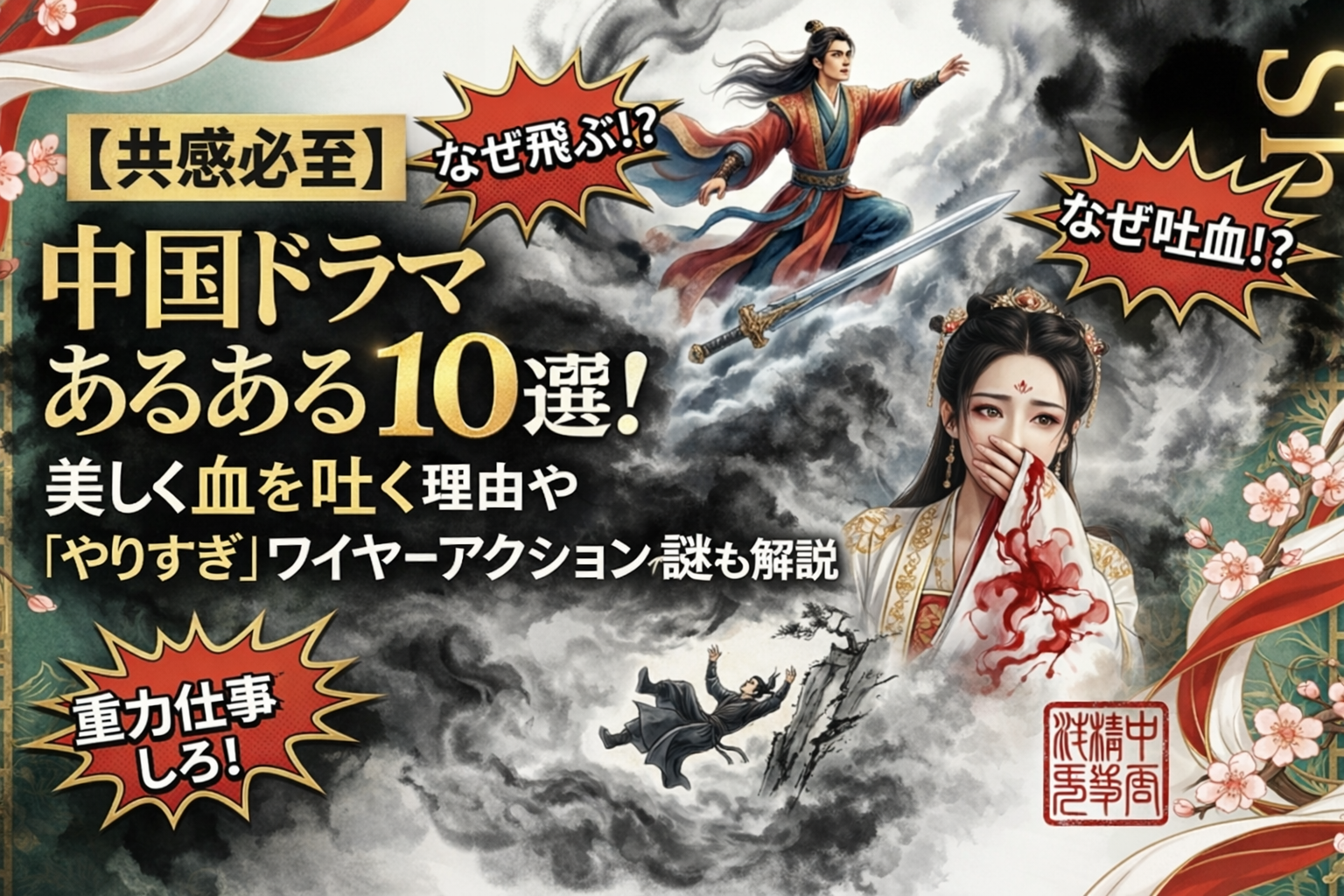 【共感必至】中国ドラマあるある10選！美しく血を吐く理由や「やりすぎ」ワイヤーアクションの謎も解説