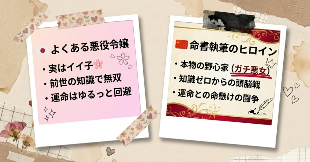 日本の悪役令嬢ものとの決定的な違い