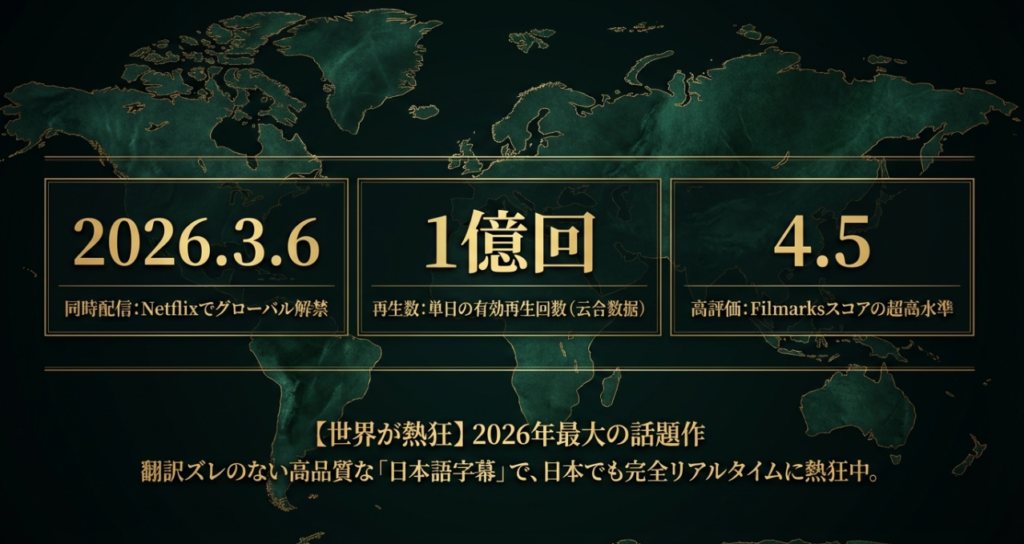 Netflixで日本語字幕つき同時配信中
