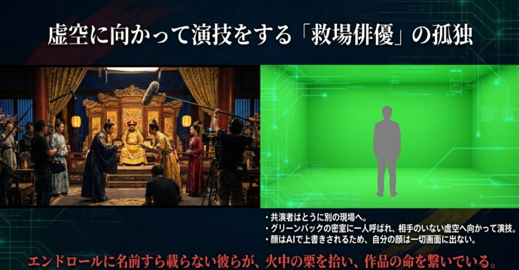 グリーンバックで戦う救場俳優の孤独