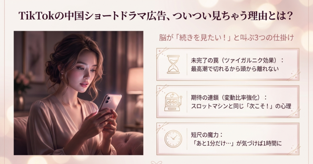 脳が「続きを見たい」と叫ぶ仕組みと
短尺フォーマットの罠