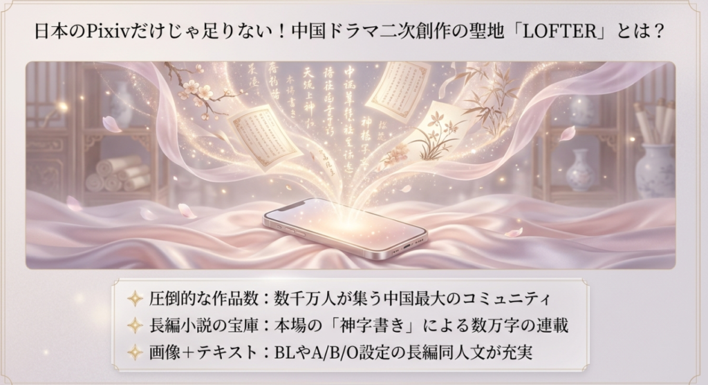 日本のPixivだけじゃ足りない！
中国ドラマの二次創作の聖地
「LOFTER」とは？